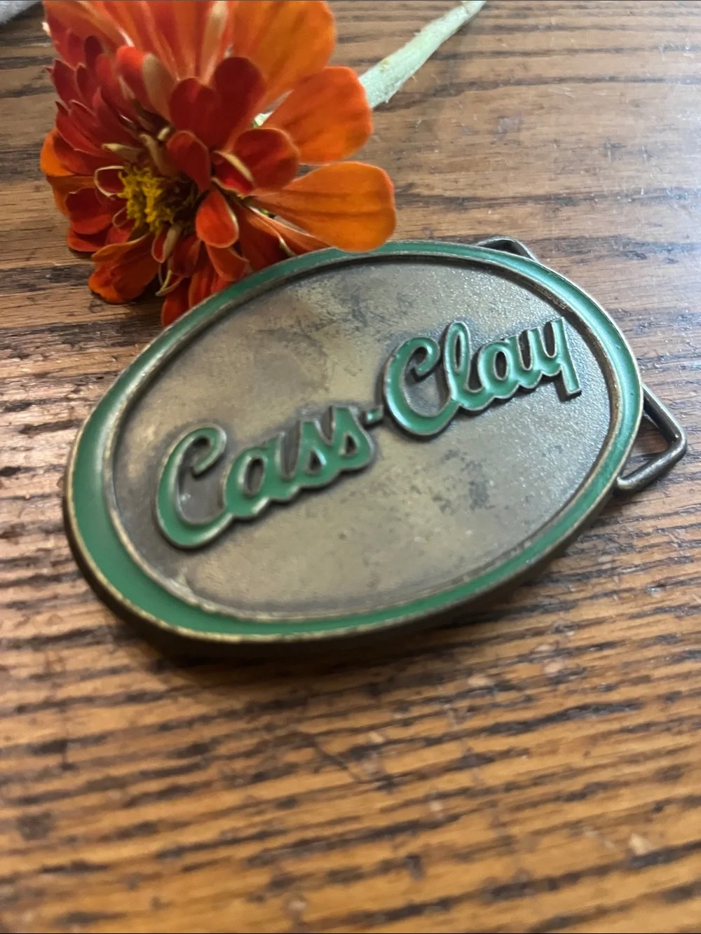Cass - Clay Oval Metal Belt Buckle - Men Accessories